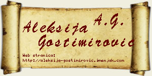 Aleksija Gostimirović vizit kartica